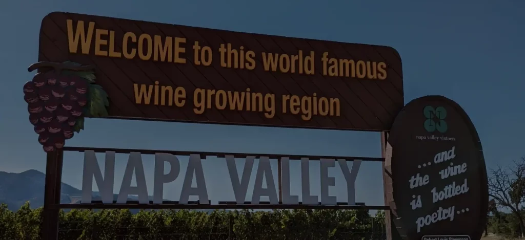 napa valley signboard entry point picture as background
